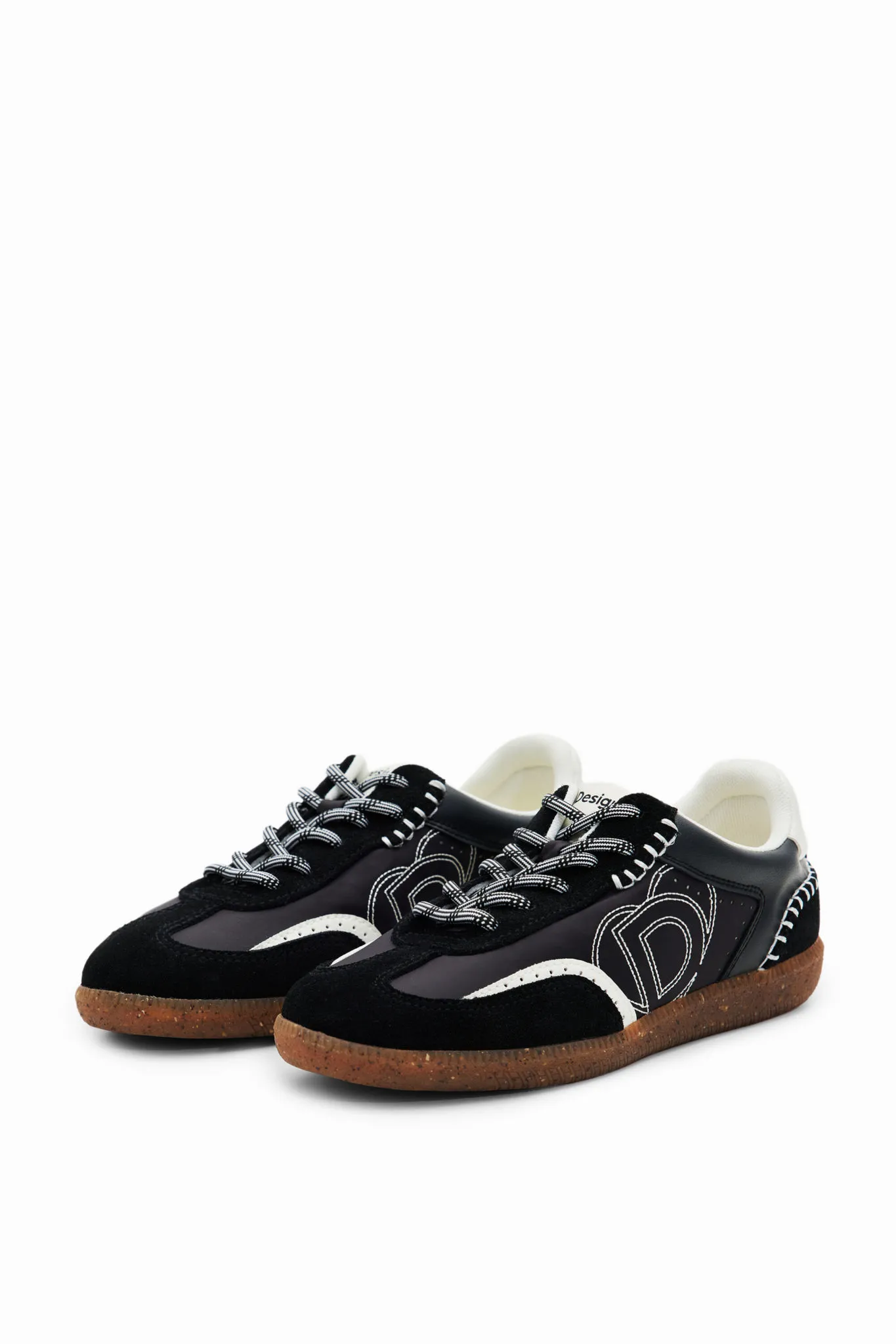 Baskets rétro croûte de cuir Desigual