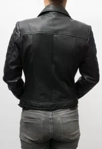 Blouson Perfecto cuir LPB Carla Noir