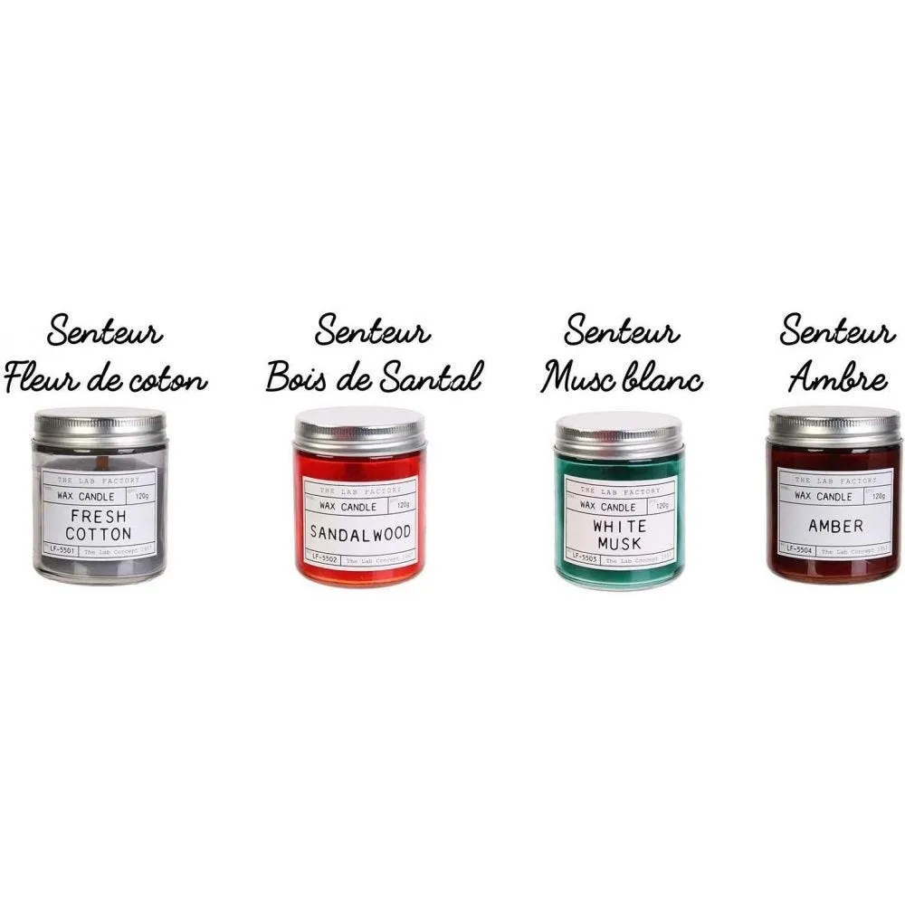 Bougies parfumées en pot lab 8cm (lot de 4)