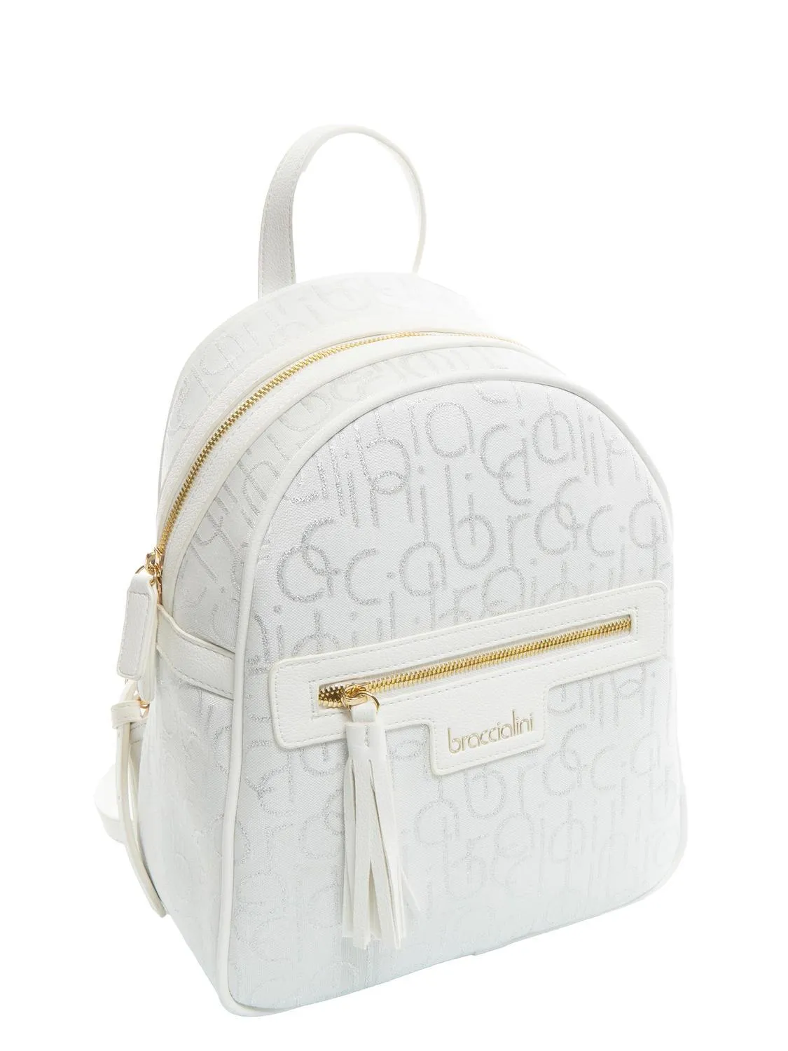 Braccialini Font Sac À Dos Jacquard Blanc - Achetez À Prix Outlet!