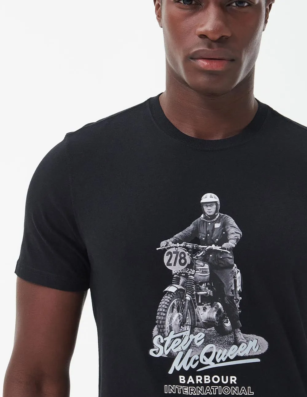 Camiseta Barbour Albie Negra Hombre