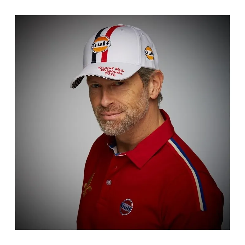 Casquette Grand Prix Gulf 1970 blanc