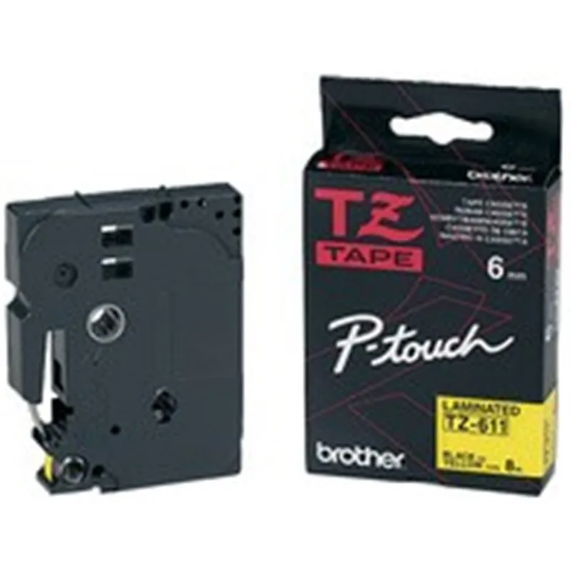 Cassette Brother TZE-B31 - 12 mm - noir / orange fluo
