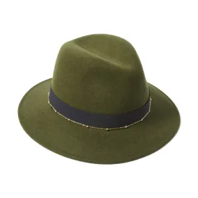 Chapeau fédora détail chaîne - kaki