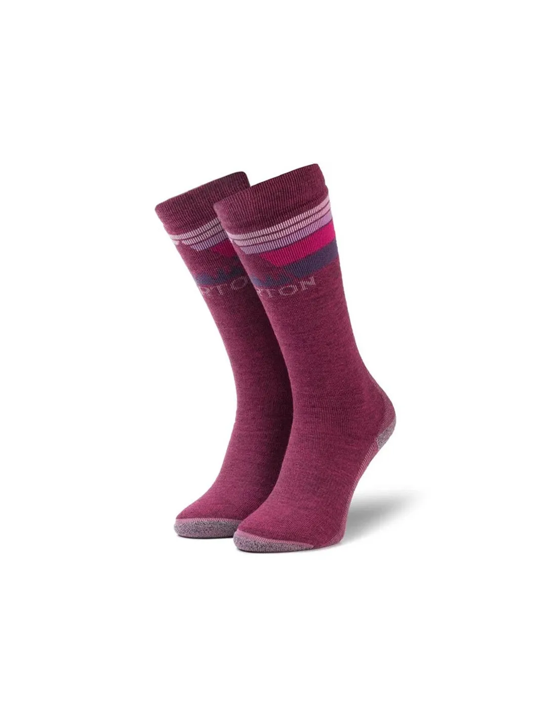 Chaussettes de ski et de snowboard Burton Emblem Midweight pour femmes Sangria