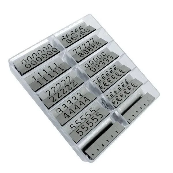 Coffret prix 1cm argent écriture noir