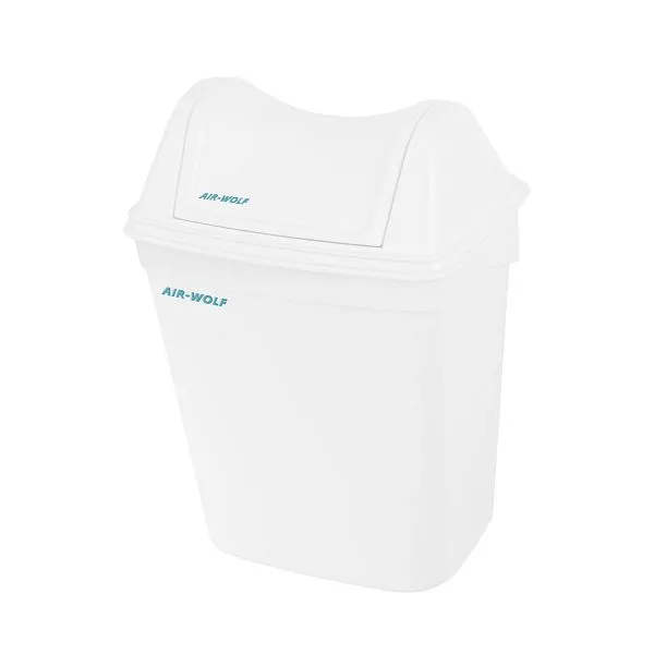 Conteneur à déchets hygiéniques Air Wolf avec capot sans distributeur de sacs blanc 8 litres plastique ABS série Beta 30-124 ach