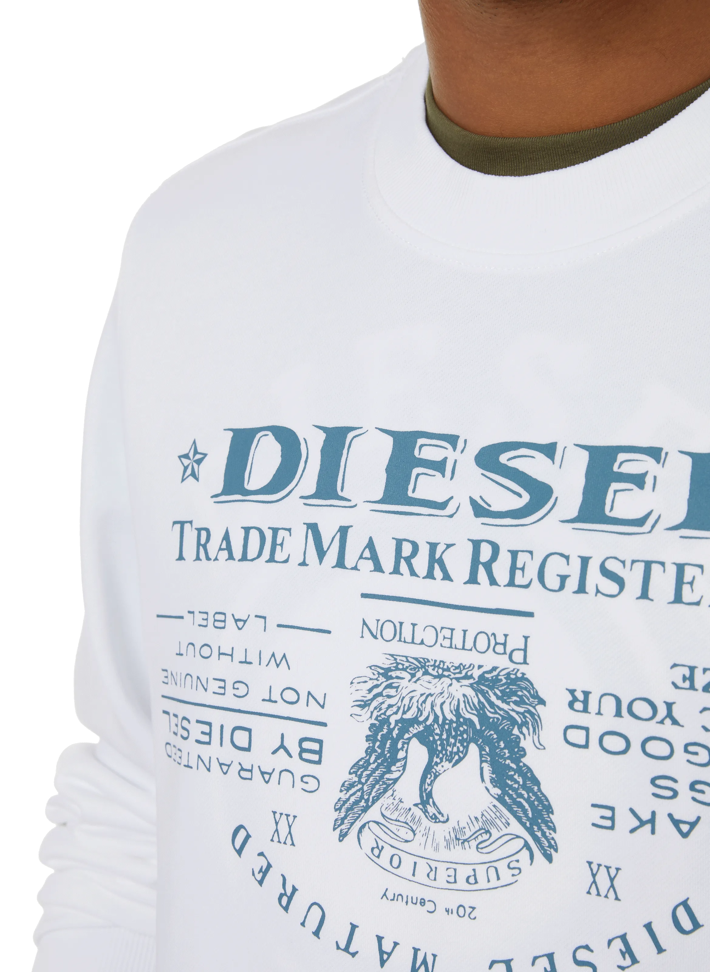 DIESEL  Sweatshirt en coton - Blanc