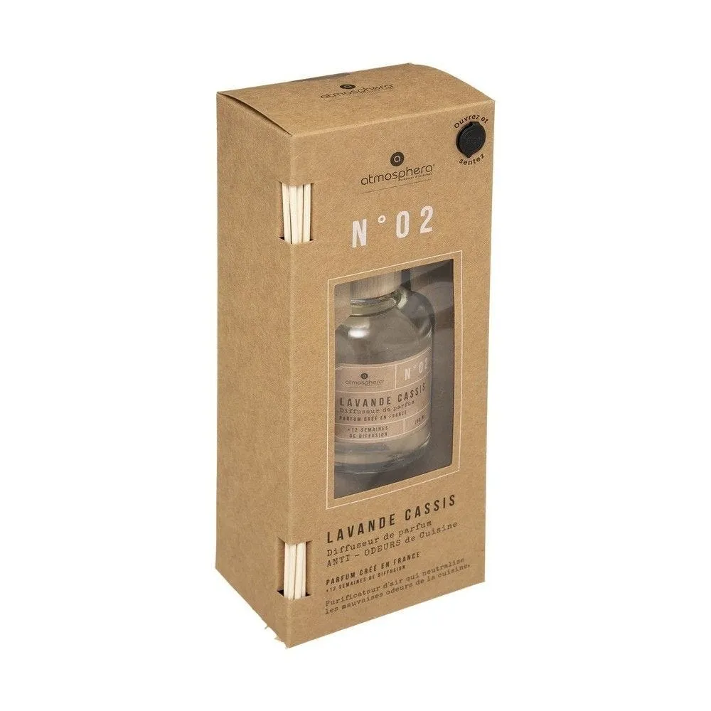 Diffuseur de parfum lavande cassis 150ml 6 bâtonnets anti-odeurs de la cuisine