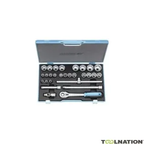 Gedore 2682877 D 19 VMU-10 Jeu de clés à douille 1/2" métrique 28 pièces 10-32 mm