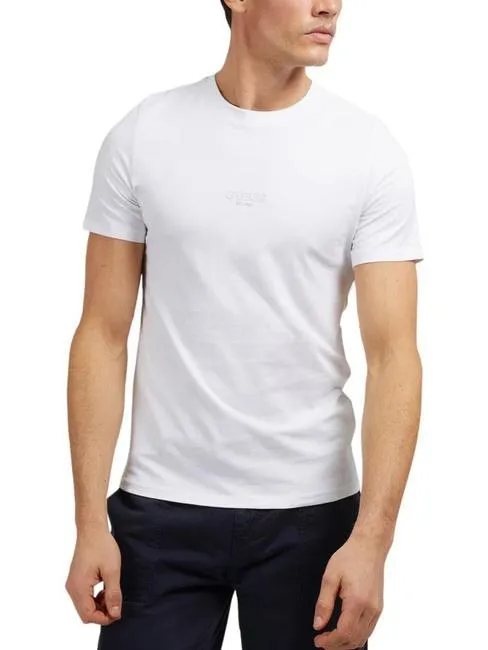 Guess Aidy T-Shirt Écrit De La Même Couleur Blanc Pur - Achetez À Prix Outlet!