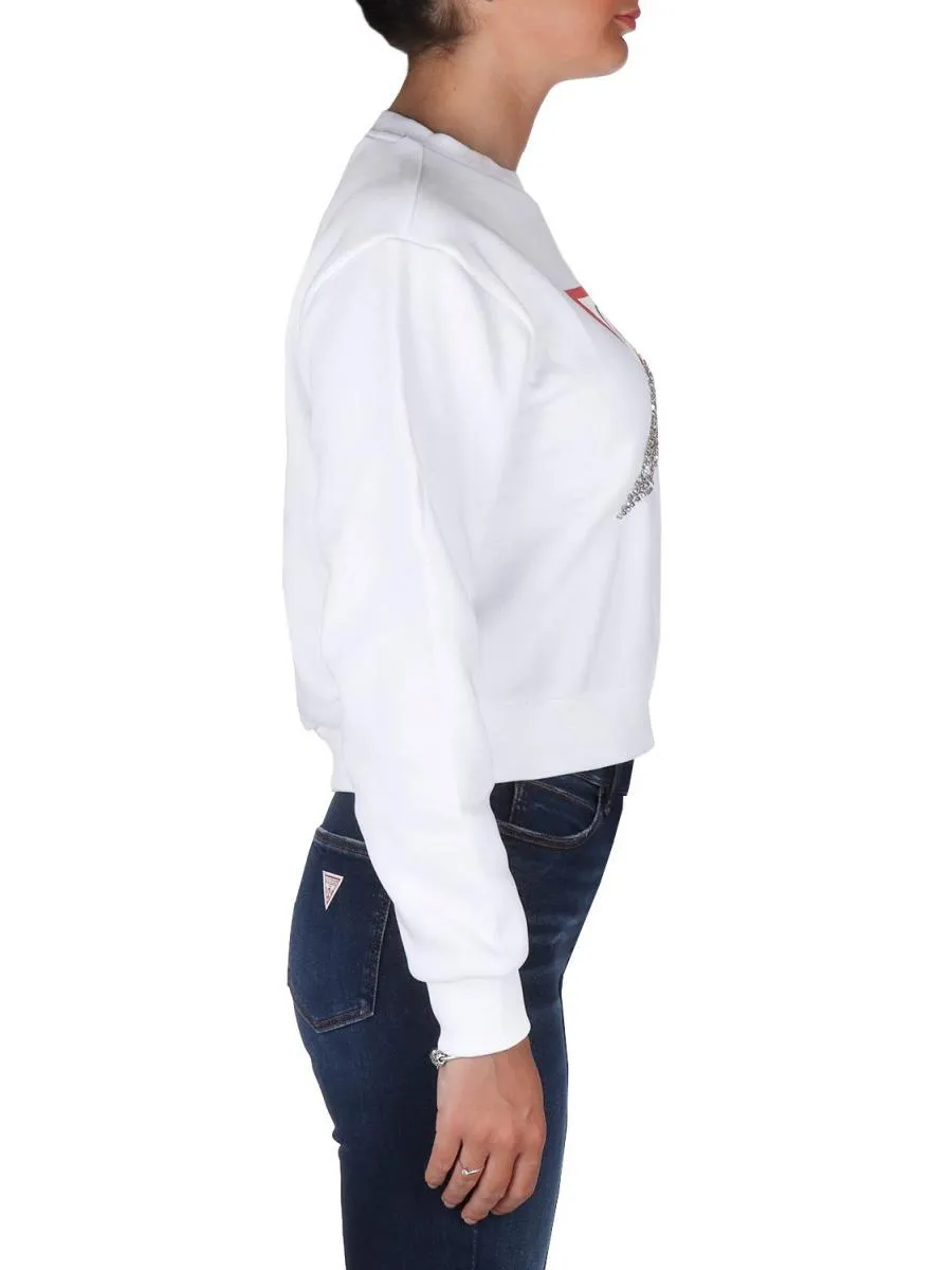 Guess Icon Sweat-Shirt Blanc Pur - Achetez À Prix Outlet!