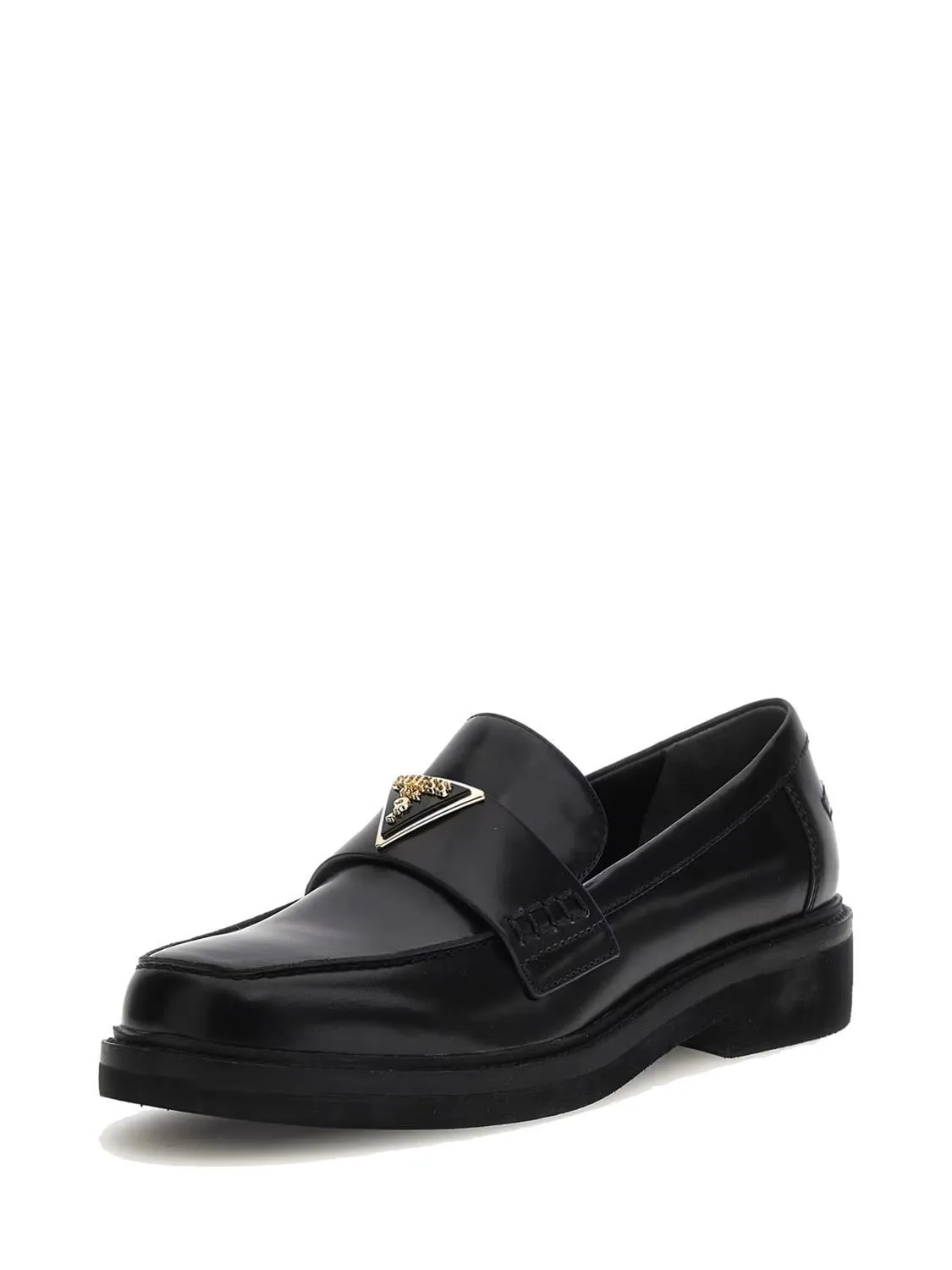 Guess Shatha Mocassin En Cuir Noir - Achetez À Prix Outlet!