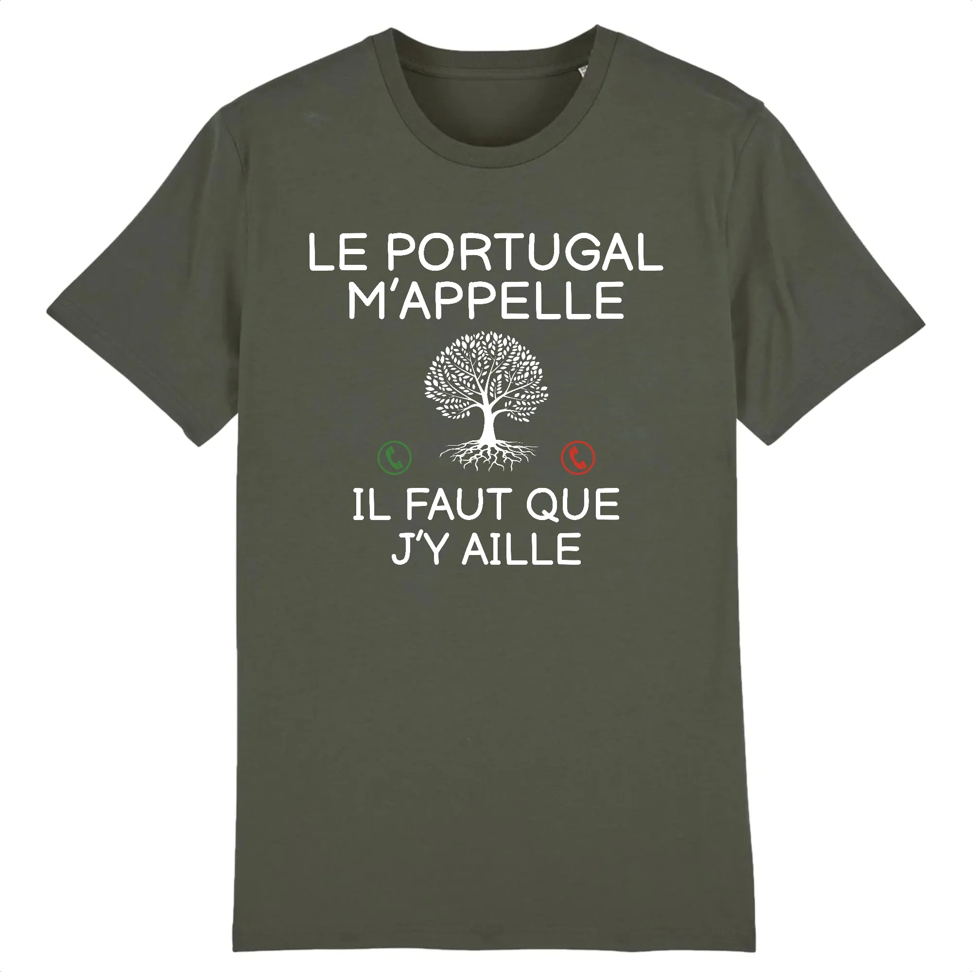 Le Portugal m'appelle - T-shirt cadeau souvenir - Portugal - Coton bio - Imprimé fr