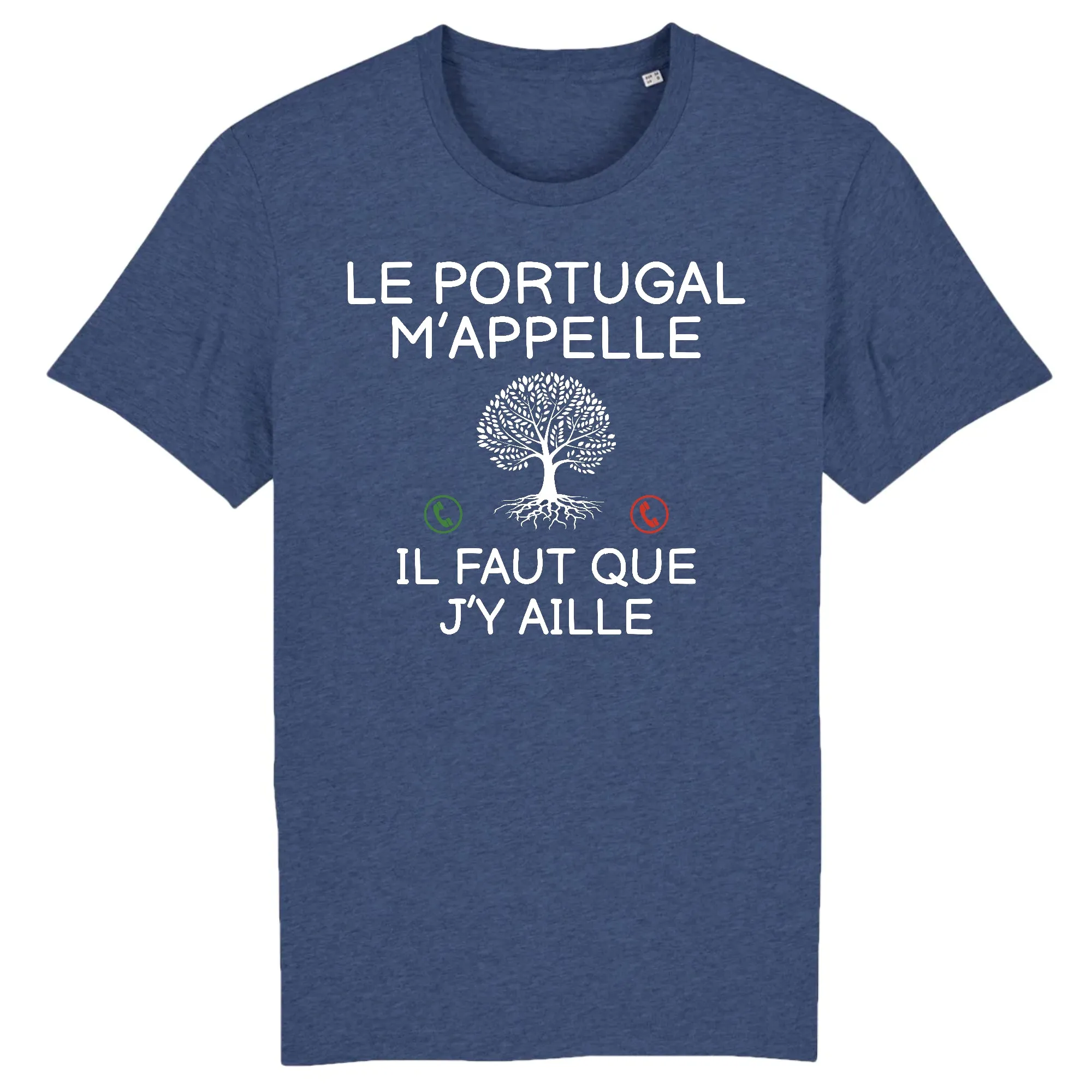Le Portugal m'appelle - T-shirt cadeau souvenir - Portugal - Coton bio - Imprimé fr