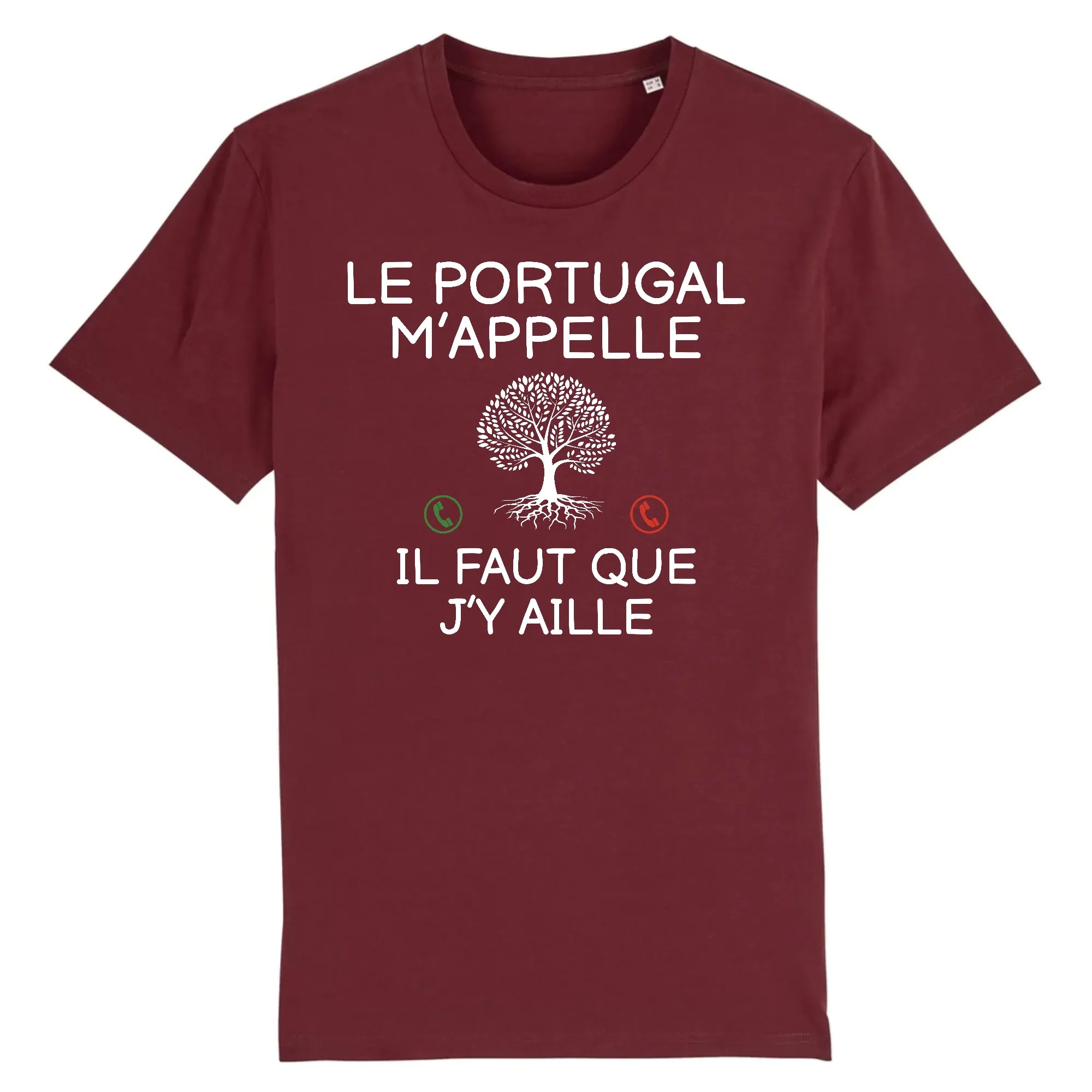 Le Portugal m'appelle - T-shirt cadeau souvenir - Portugal - Coton bio - Imprimé fr