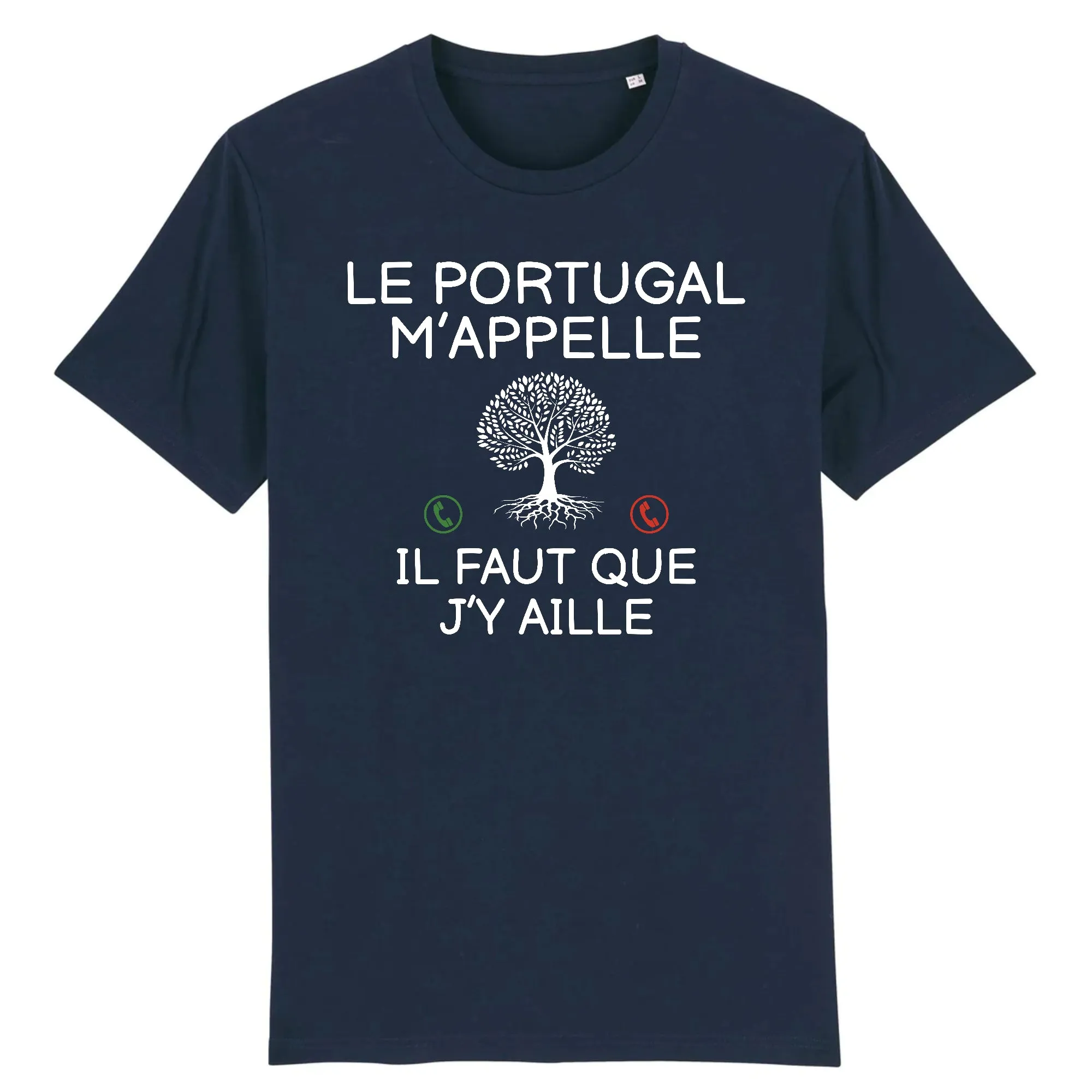 Le Portugal m'appelle - T-shirt cadeau souvenir - Portugal - Coton bio - Imprimé fr