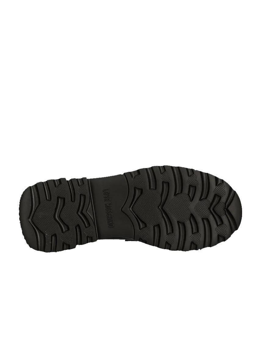 Love Moschino Square 40 Mocassins En Cuir Noir - Achetez À Prix Outlet!