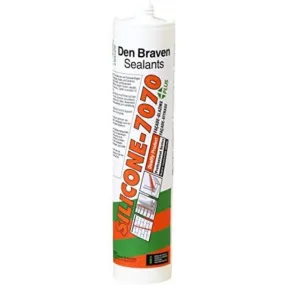 Mastic silicone monocomposant DEN BRAVEN "7070 plus" de 300 ml - blanc 