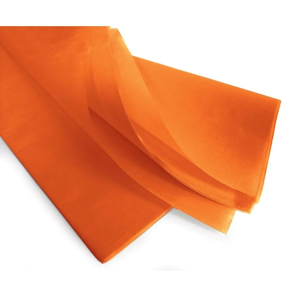 Papier de soie orange 17g/m² 50x75cm - par 240 feuilles
