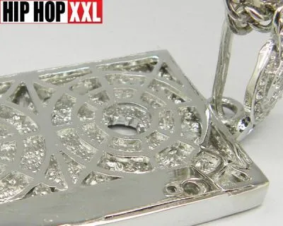 Pendentif Bling Bling Cassette Retro Old School Hip Hop Bling Collier