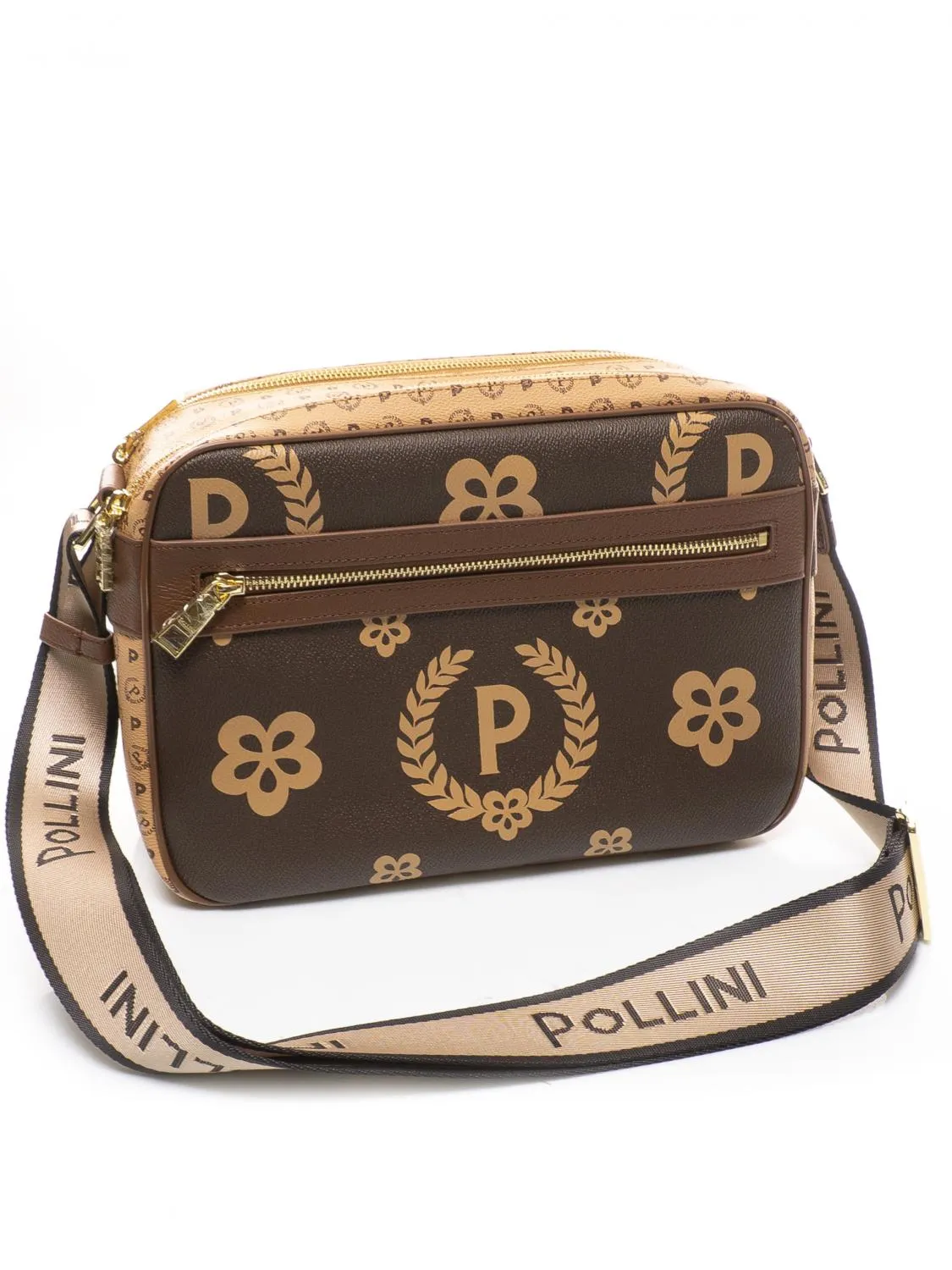 Pollini Heritage Sac Photo Avec Bandoulière Marron - Achetez À Prix Outlet!