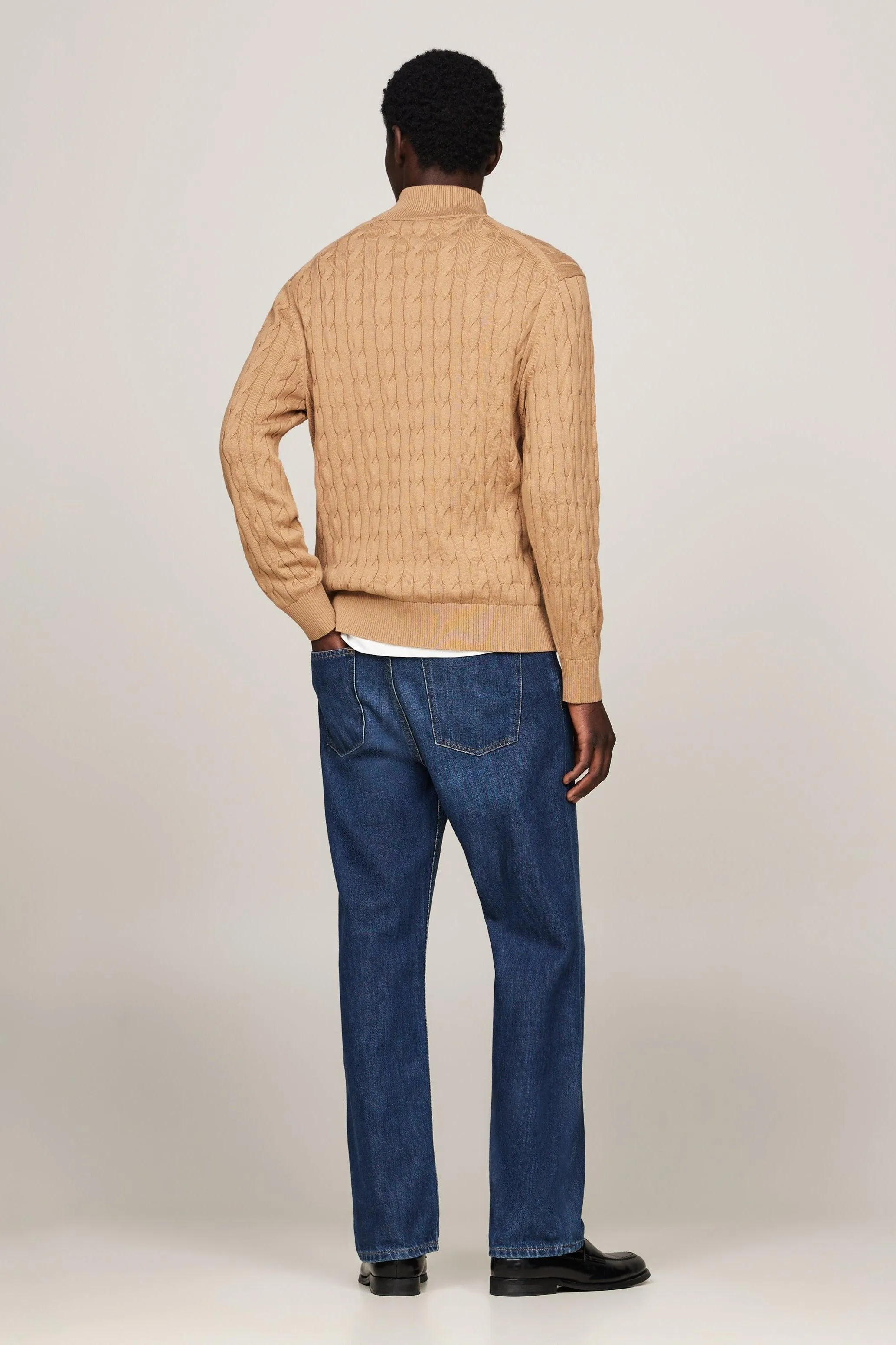 Pull camionneur Tommy Hilfiger beige