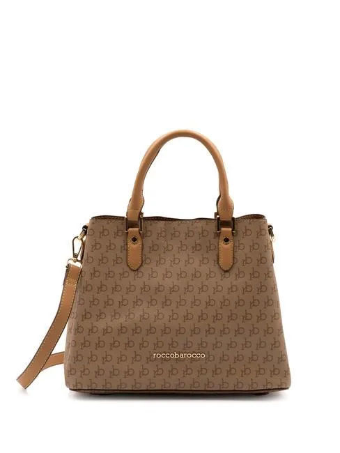 Roccobarocco Monogram Sac À Main Avec Bandoulière Naturel - Achetez À Prix Outlet!