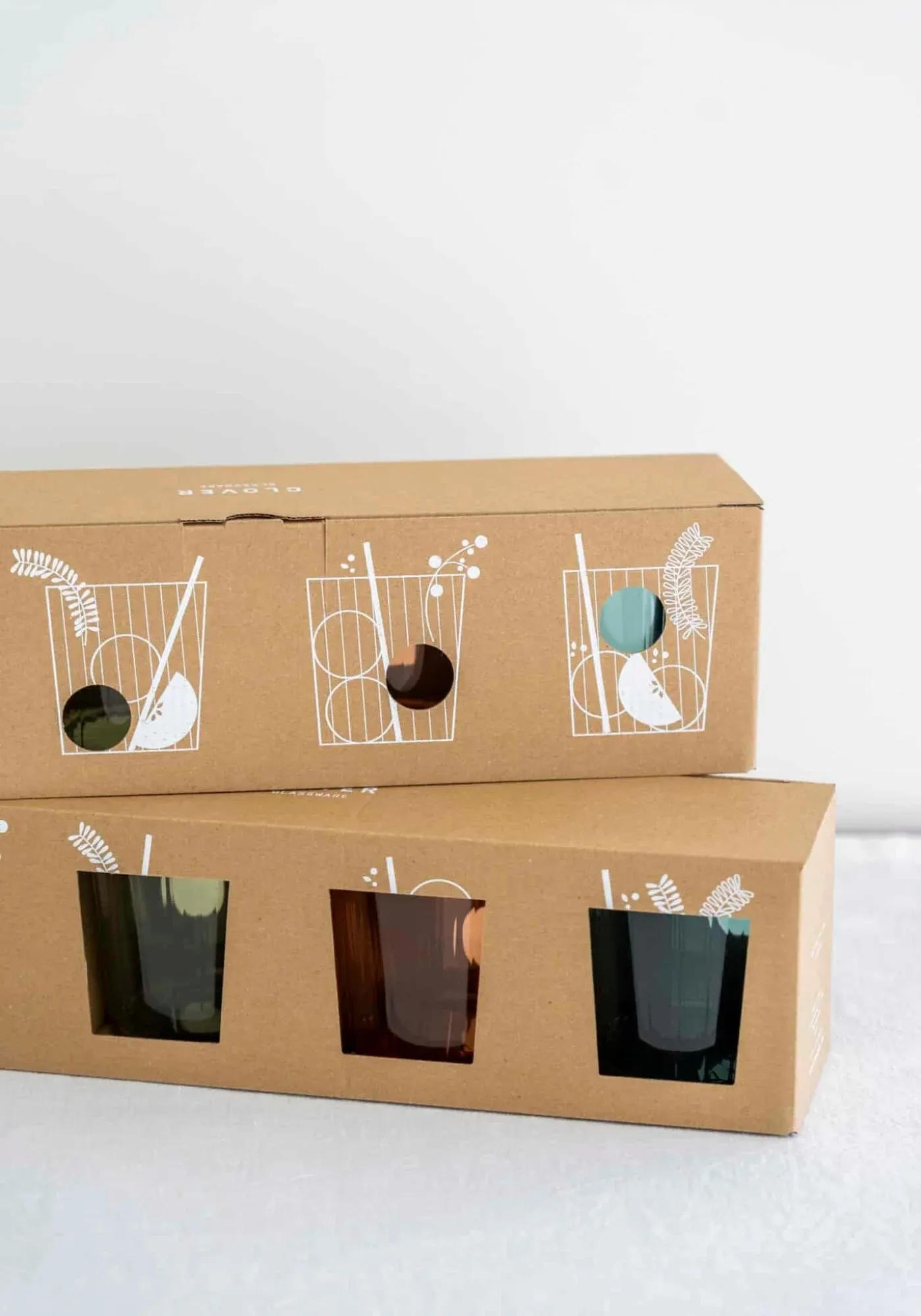 Set de 4 verres colorés