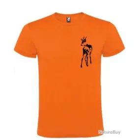 T-shirt 100 % coton motif brocard votre t-shirt chasse spéciale battue Personnaliser b