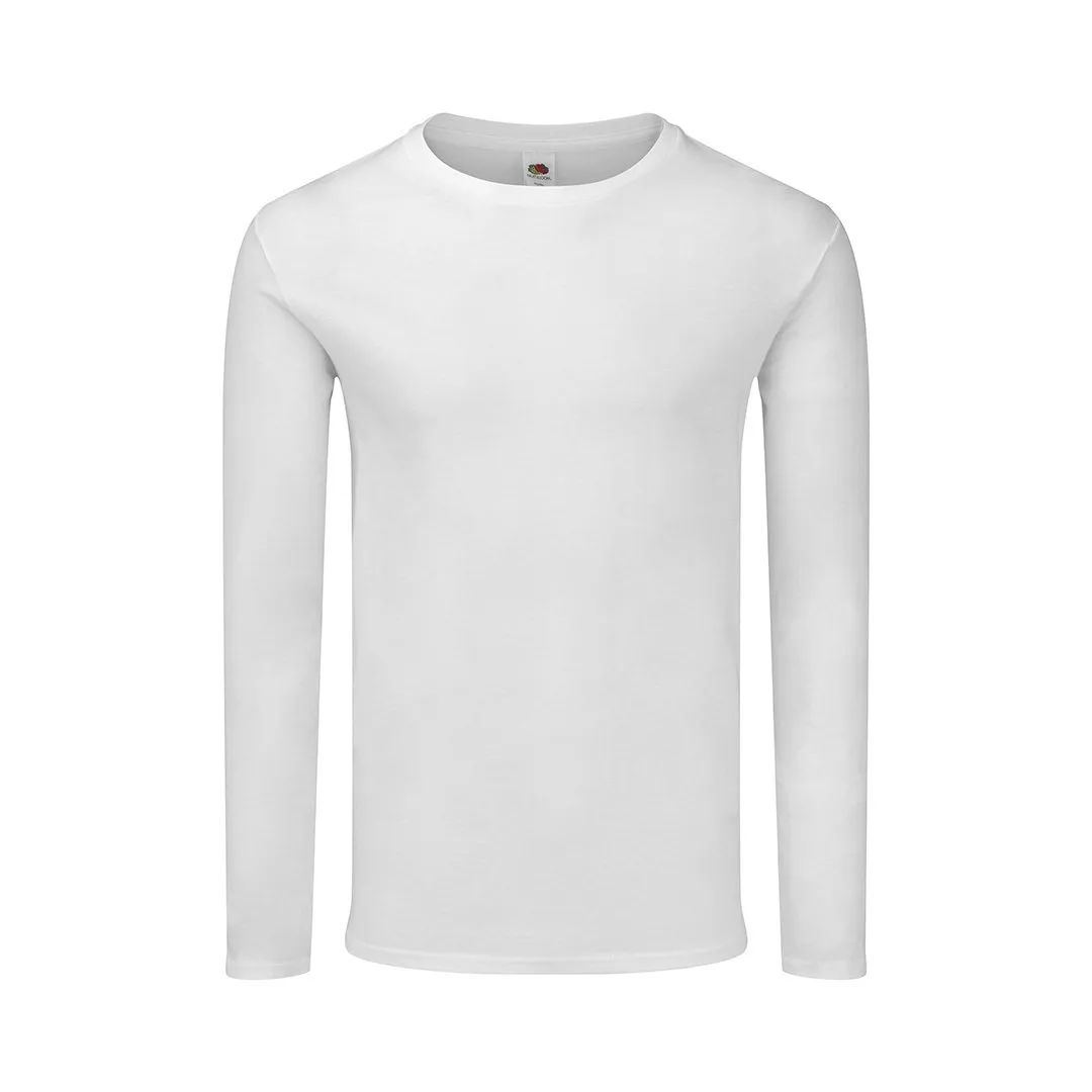T-shirt blanc avec votre logo - Manche longue 100% coton