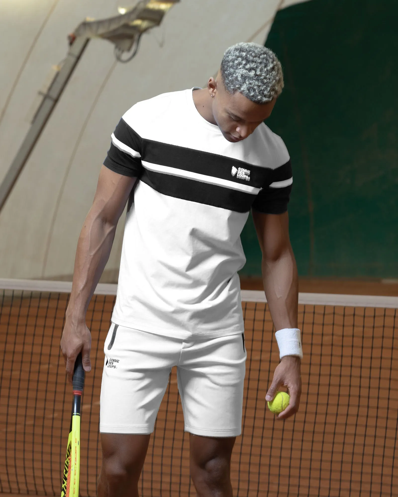 T-shirt comme des loups Wimbledon BLANC / NOIR